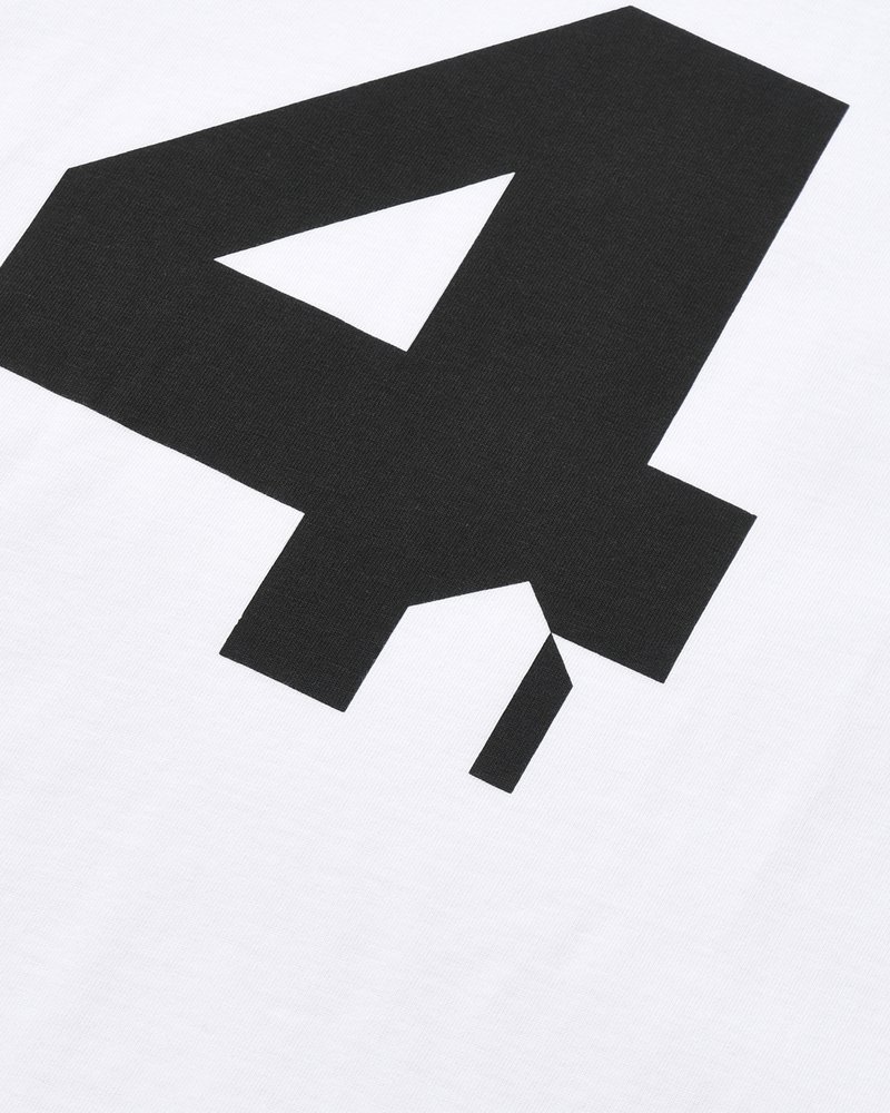 UNISEX FOOTBALL BACK PRINT SHORTSLEEVE TEE -WHITE-