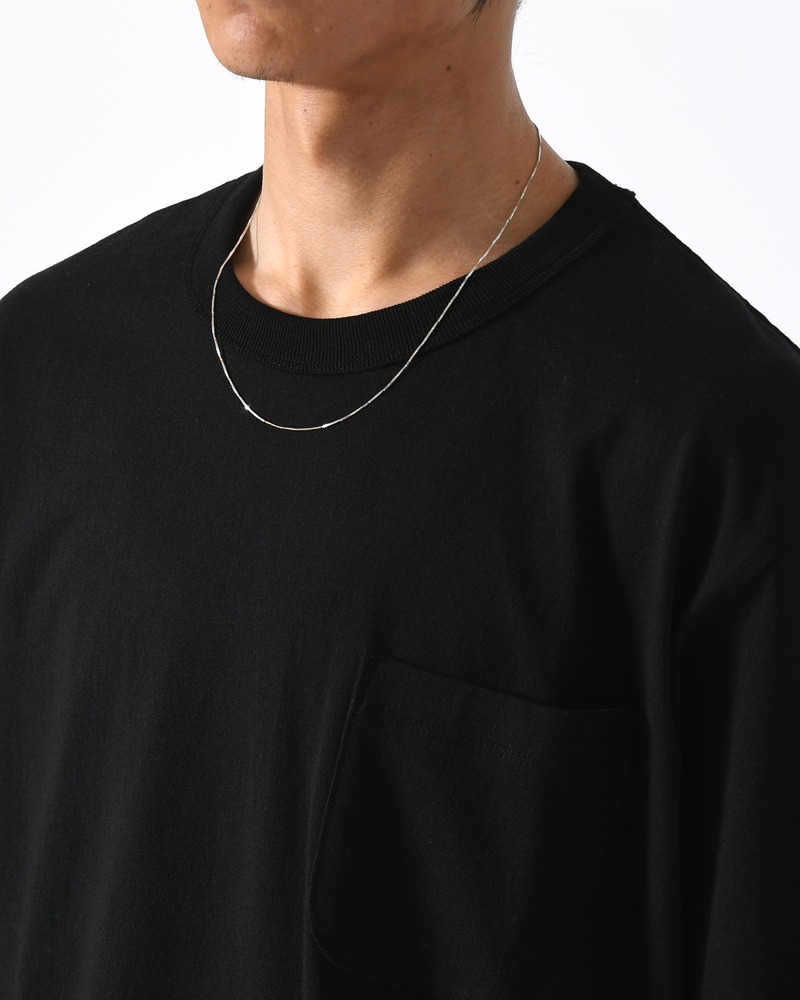 VENETIAN MIX CHAIN NECKLACE(18K GOLD 3cm) 50cm -SILVER-