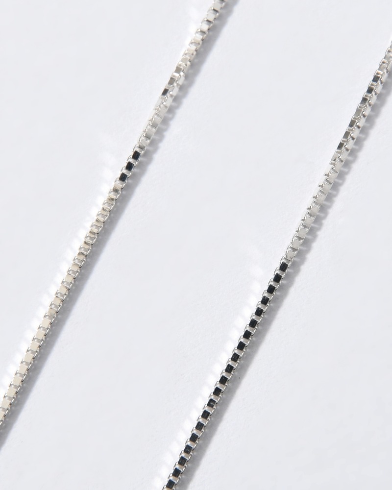 VENETIAN MIX CHAIN NECKLACE(18K GOLD 3cm) 50cm -SILVER-