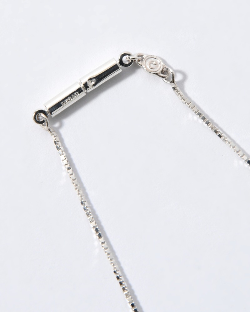 VENETIAN MIX CHAIN NECKLACE(18K GOLD 3cm) 50cm -SILVER-