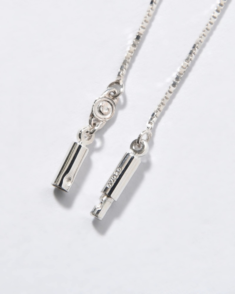VENETIAN MIX CHAIN NECKLACE(18K GOLD 3cm) 50cm -SILVER-