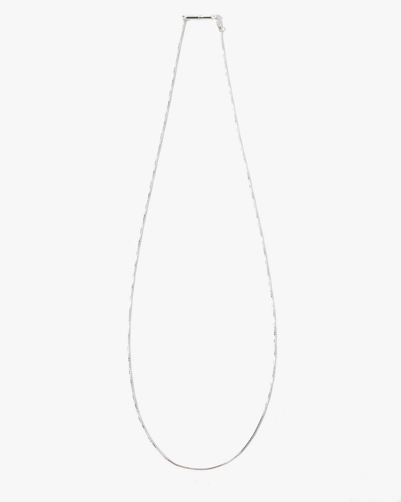 VENETIAN MIX CHAIN NECKLACE(18K GOLD 3cm) 50cm -SILVER-