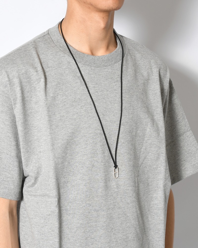 ROPE ANCHOR LEATHER STRING -BLACK-