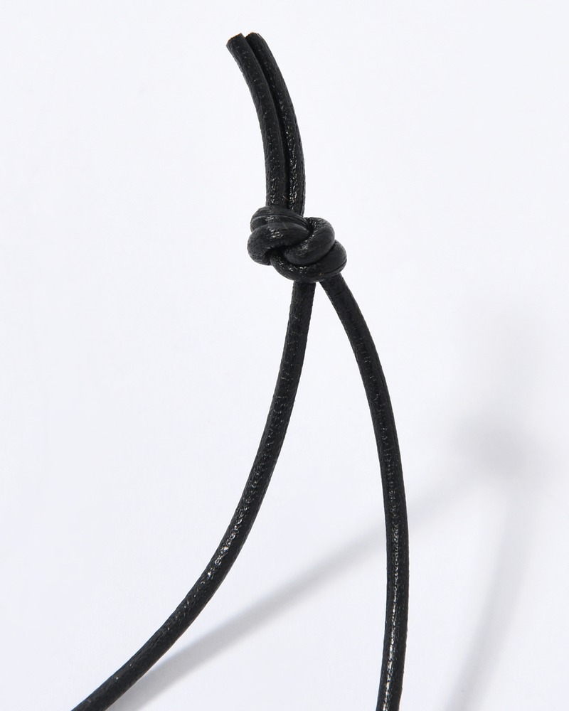 ROPE ANCHOR LEATHER STRING -BLACK-