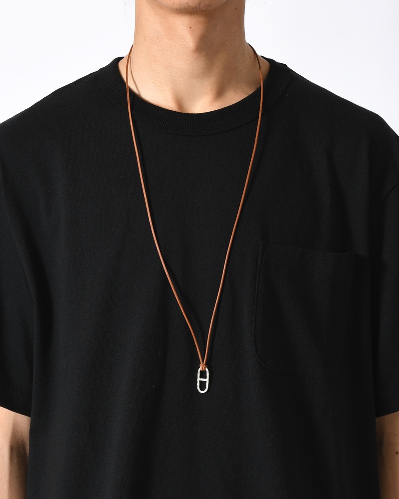 ROPE ANCHOR LEATHER STRING -BROWN-
