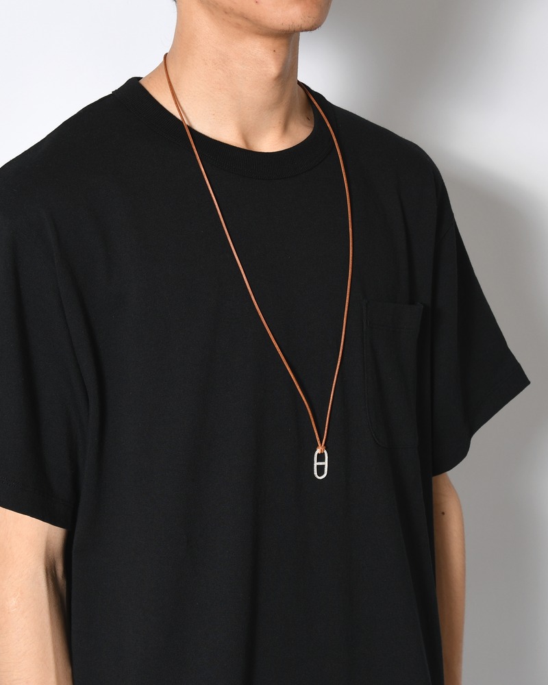 ROPE ANCHOR LEATHER STRING -BROWN-
