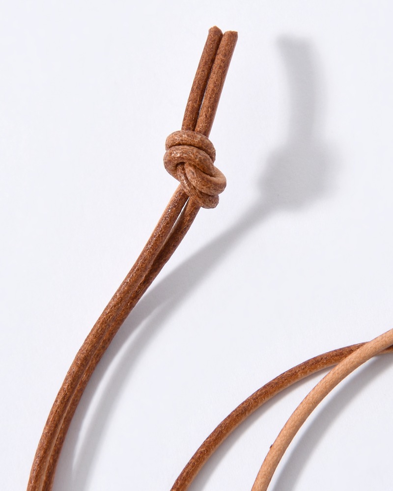 ROPE ANCHOR LEATHER STRING -BROWN-
