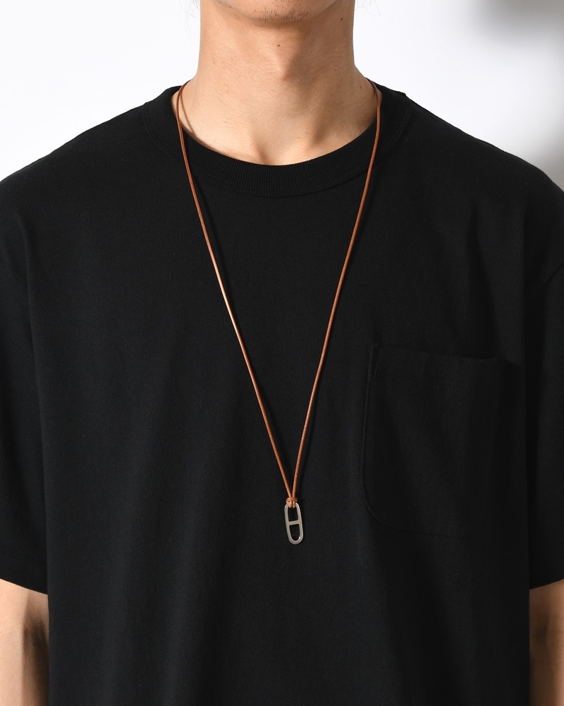 FLAT ANCHOR LEATHER STRING -BROWN-