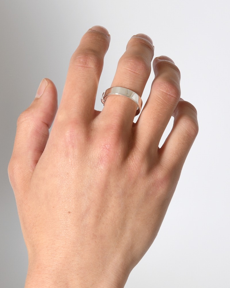 CURB CHAIN NARROW ID RING-LARGE LINK(5.5mm) -SILVER-