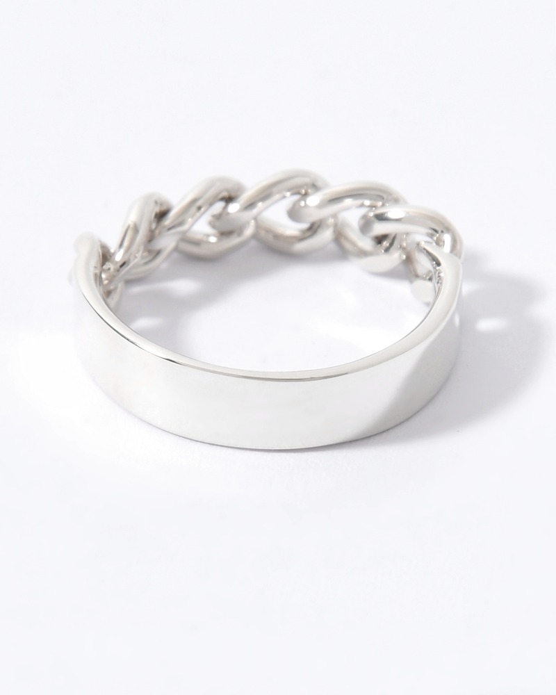 CURB CHAIN NARROW ID RING-LARGE LINK(5.5mm) -SILVER-