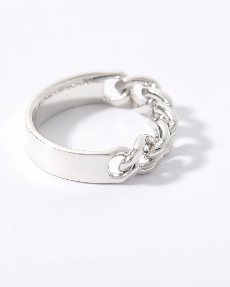 CURB CHAIN NARROW ID RING-LARGE LINK(5.5mm) -SILVER-