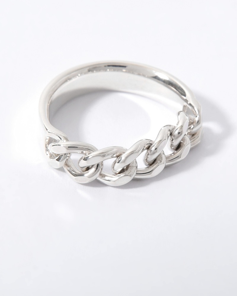 CURB CHAIN NARROW ID RING-LARGE LINK(5.5mm) -SILVER-
