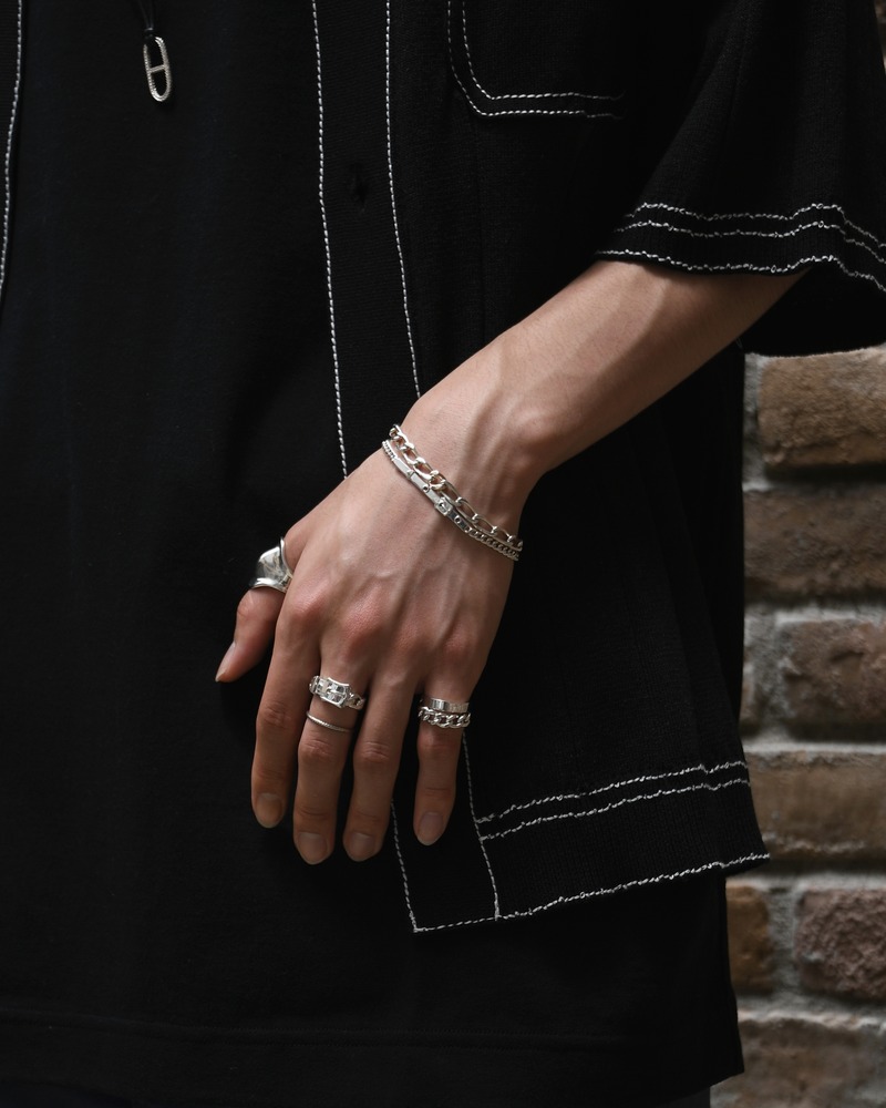 CURB CHAIN NARROW ID RING-LARGE LINK(5.5mm) -SILVER-