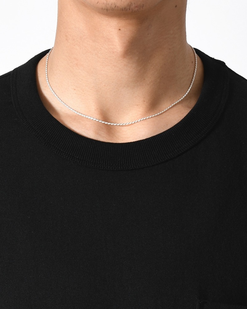 ROPE HOOK NECKLACE 40cm -SILVER-