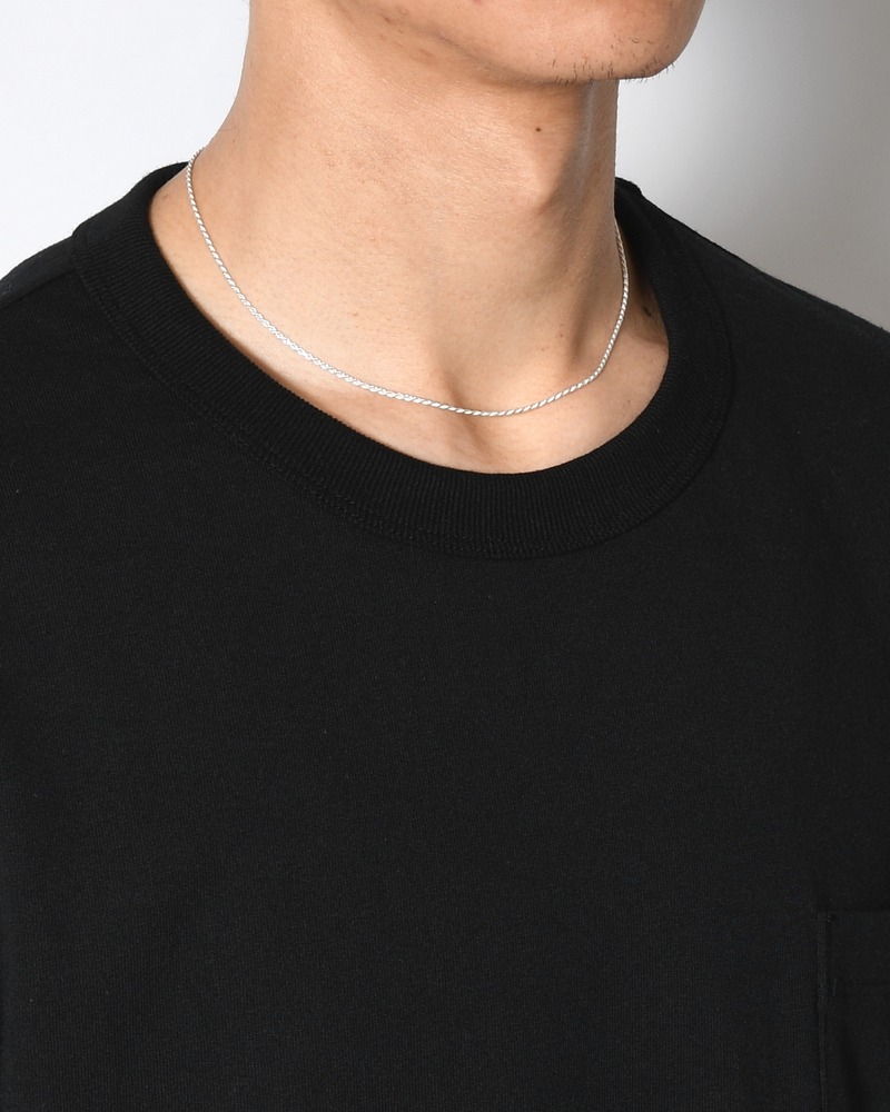 ROPE HOOK NECKLACE 40cm -SILVER-