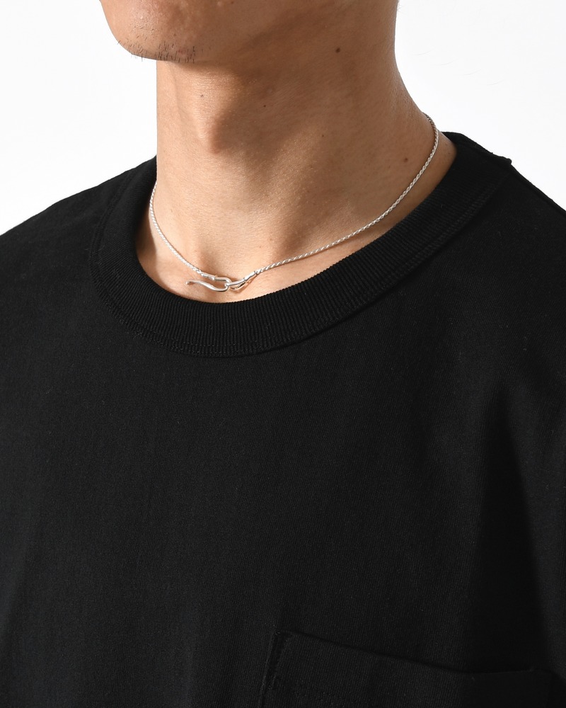 ROPE HOOK NECKLACE 40cm -SILVER-