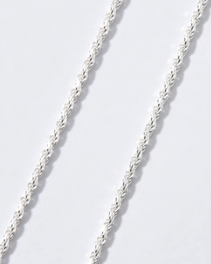 ROPE HOOK NECKLACE 40cm -SILVER-