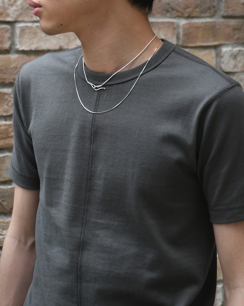 ROPE HOOK NECKLACE 40cm -SILVER-