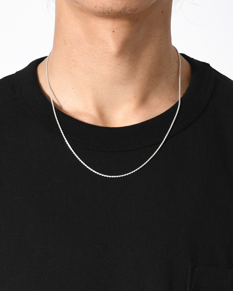 ROPE HOOK NECKLACE 50cm -SILVER-