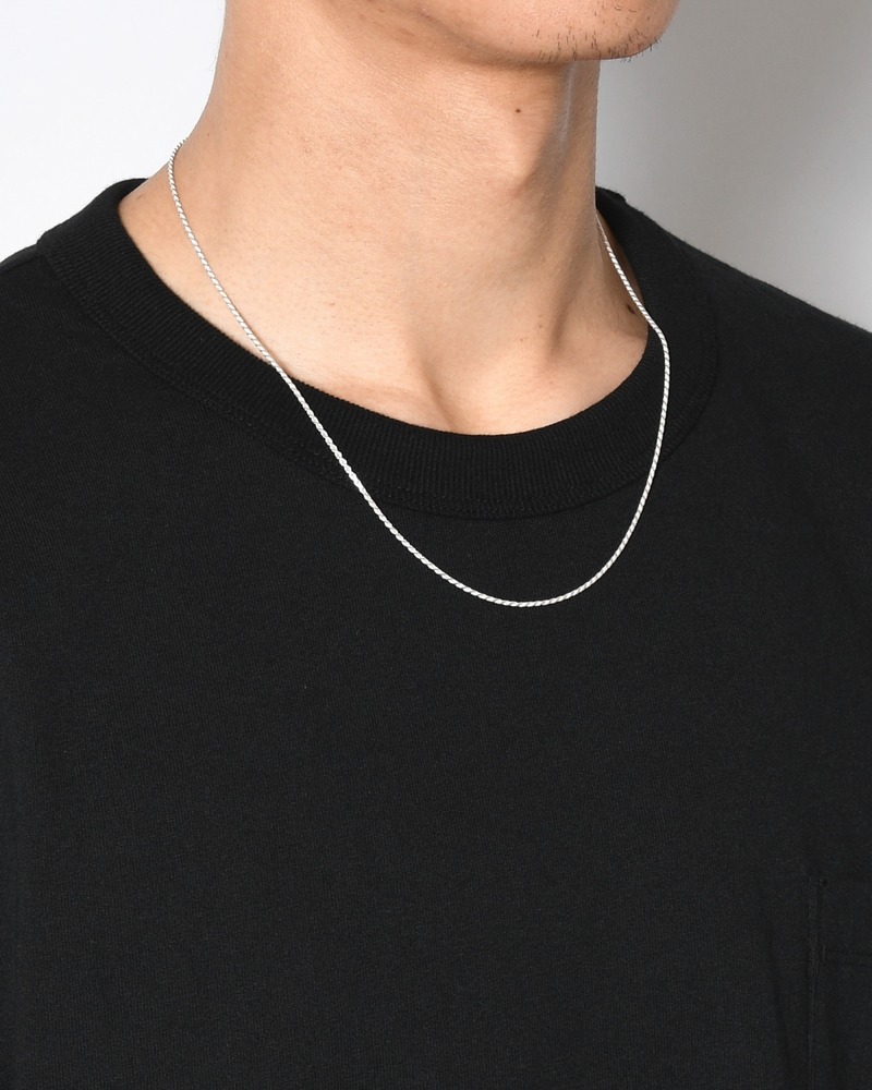 ROPE HOOK NECKLACE 50cm -SILVER-