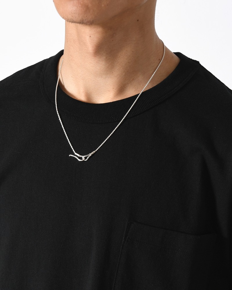 ROPE HOOK NECKLACE 50cm -SILVER-