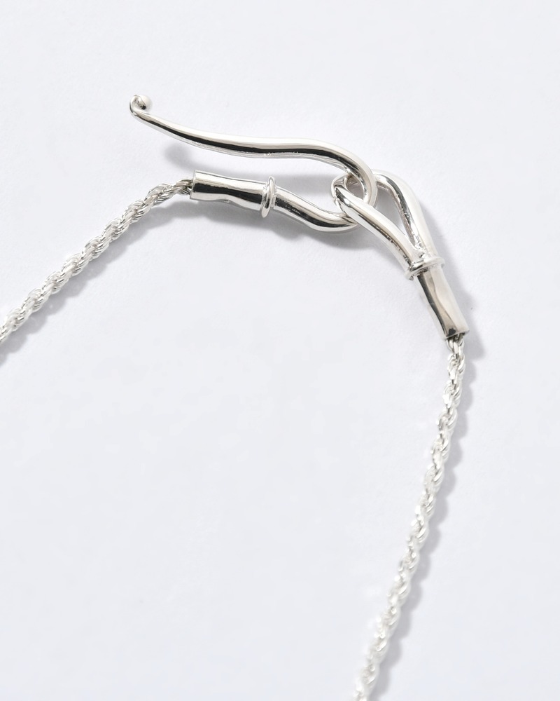ROPE HOOK NECKLACE 50cm -SILVER-