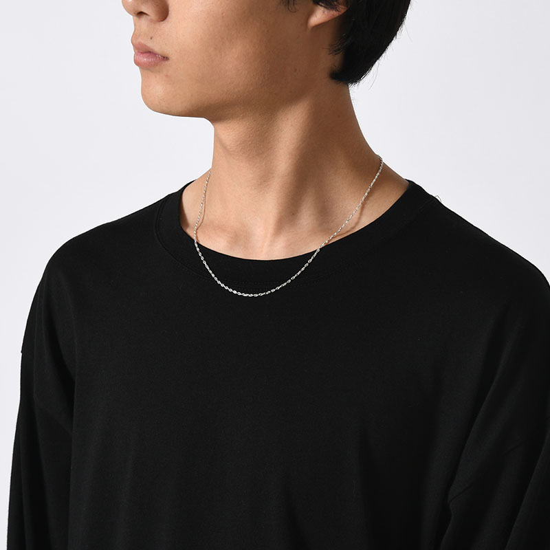 ANCHER CHAIN NECKLACE 50cm -SILVER-