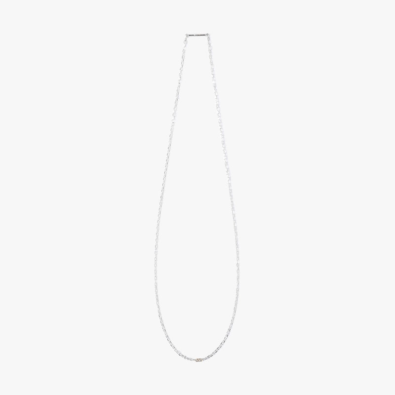 ANCHER CHAIN NECKLACE(1POINT GOLD) 45cm -SILVER-
