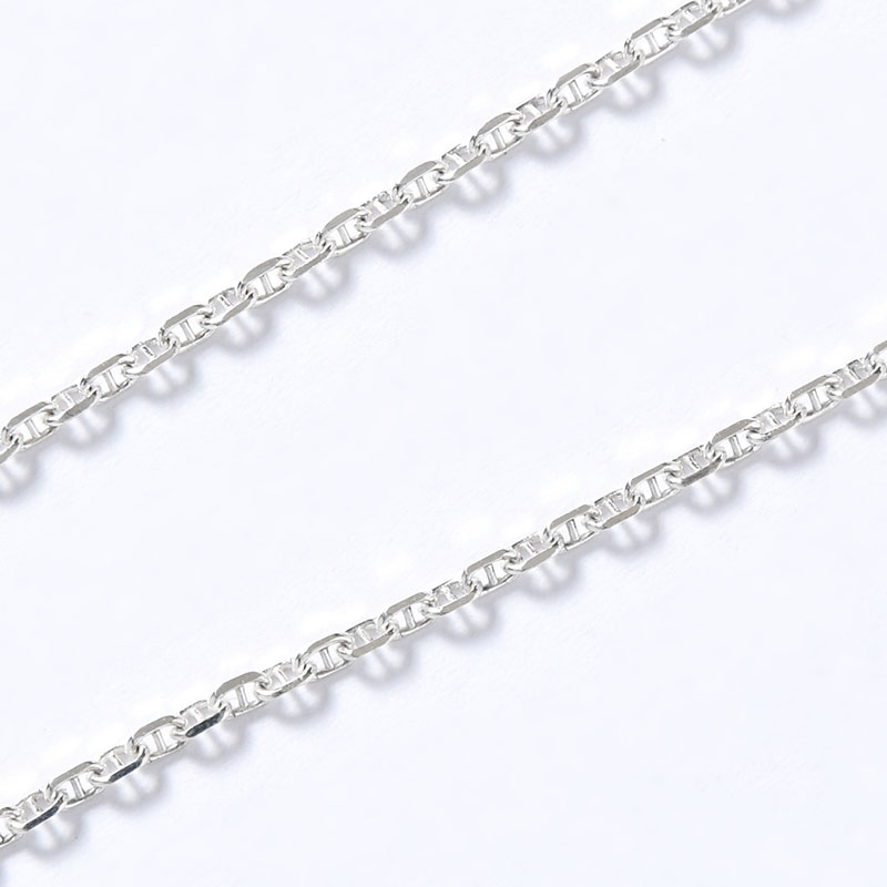 ANCHER CHAIN NECKLACE(1POINT GOLD) 45cm -SILVER-