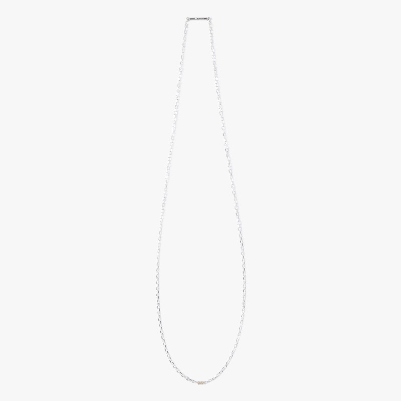 ANCHER CHAIN NECKLACE(1POINT GOLD) 50cm -SILVER-