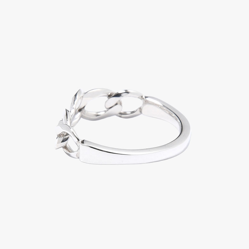 GRADIENT CURB ID RING S -SILVER-