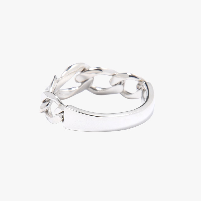 GRADIENT CURB ID RING L -SILVER-