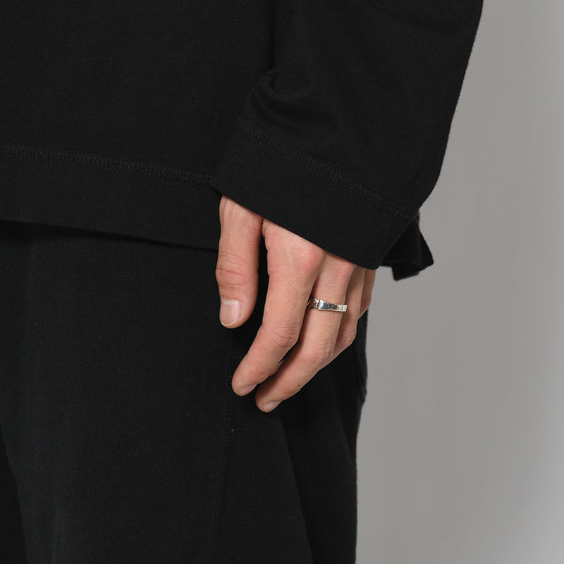 GRADIENT CURB ID RING L -SILVER-