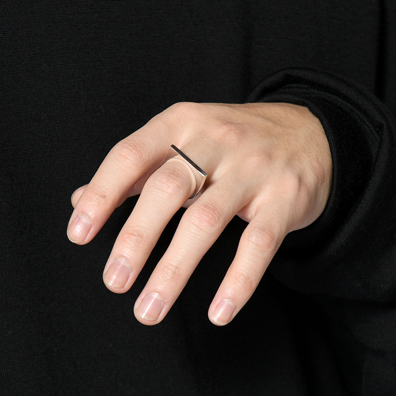FLAT SQUARE RING -SILVER-