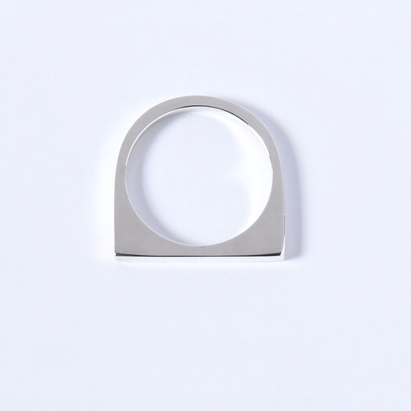 FLAT SQUARE RING -SILVER-