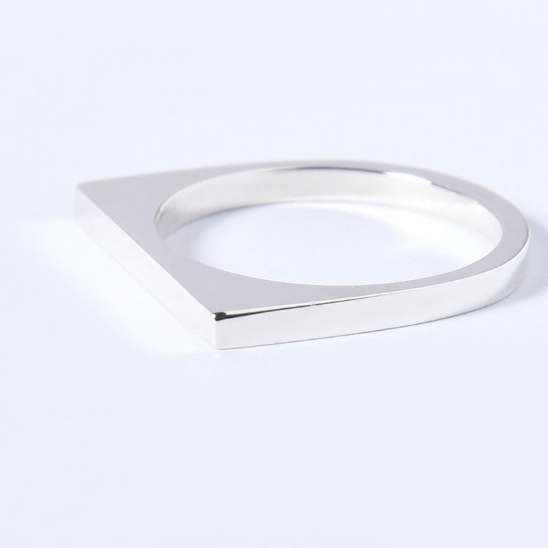 FLAT SQUARE RING -SILVER-