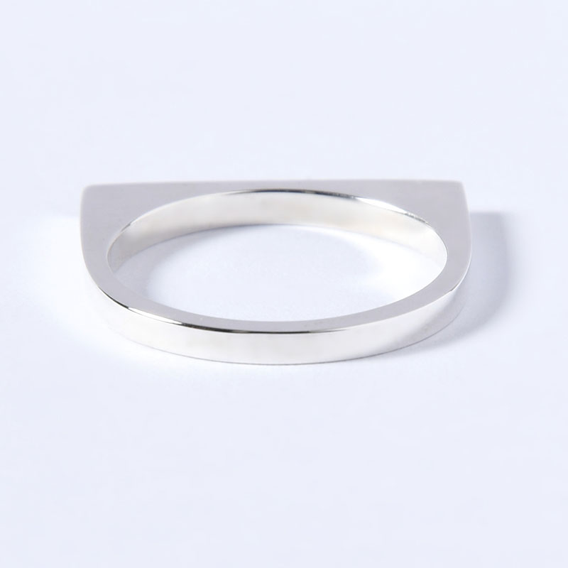 FLAT SQUARE RING -SILVER-
