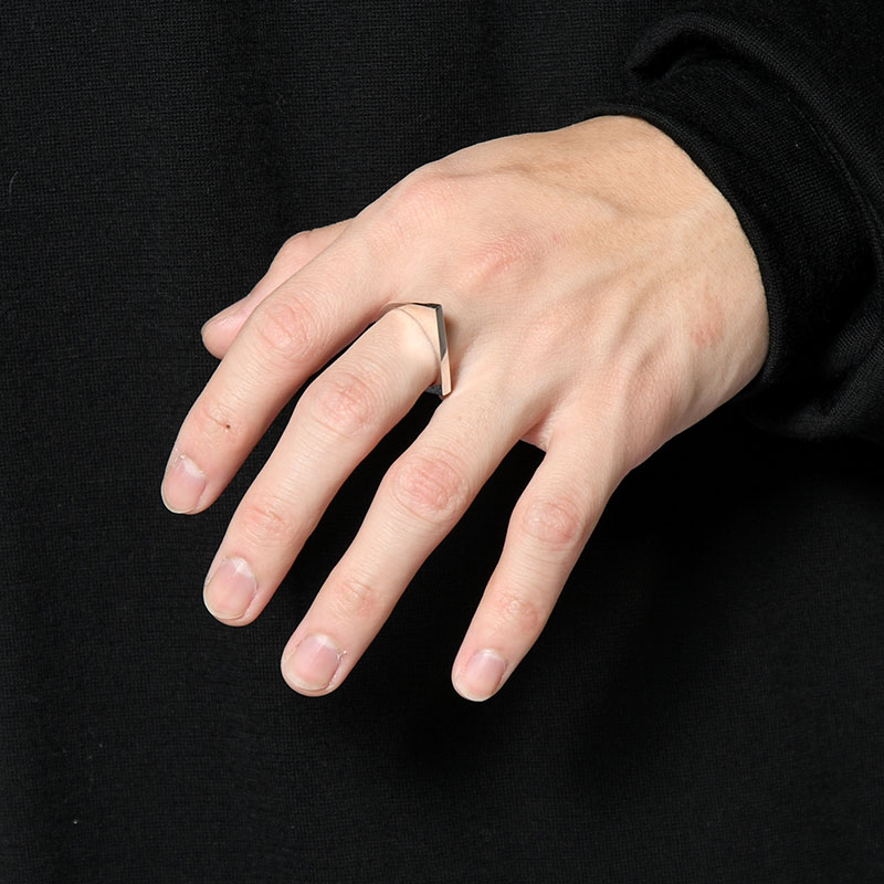 FLAT SLASH RING -SILVER-