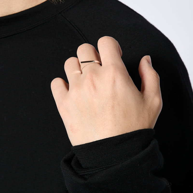 FLAT SLASH RING -SILVER-