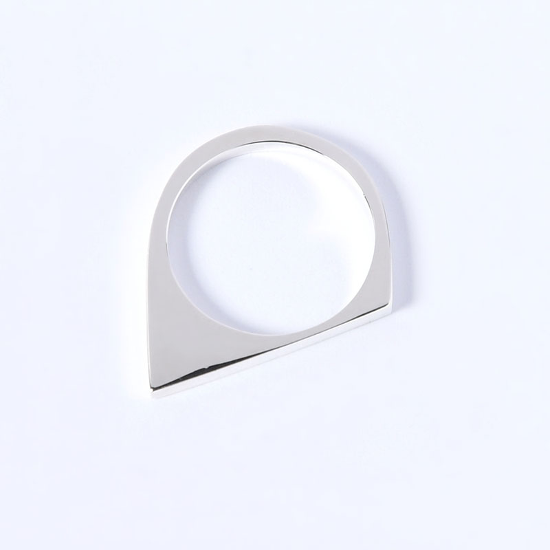 FLAT SLASH RING -SILVER-
