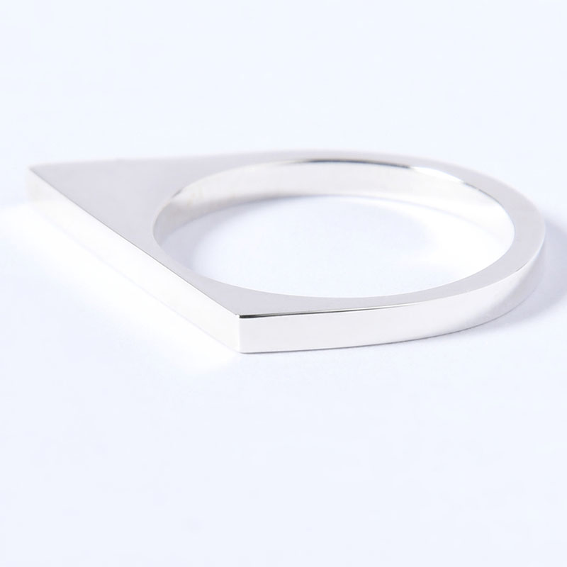 FLAT SLASH RING -SILVER-