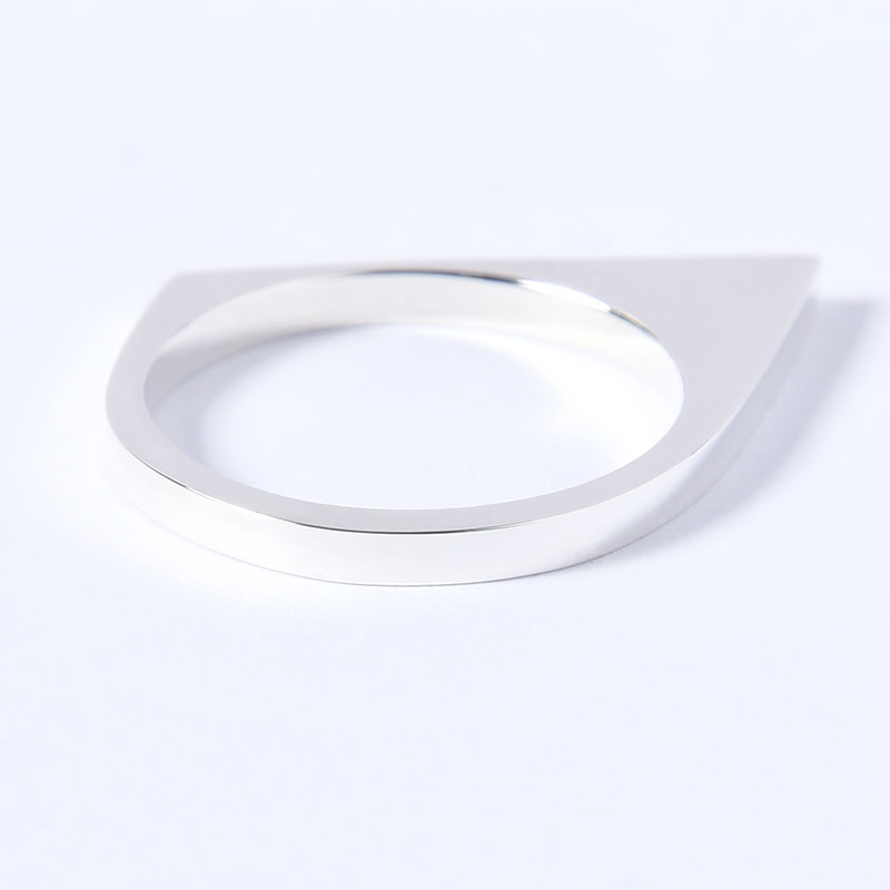 FLAT SLASH RING -SILVER-