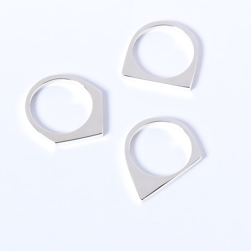 FLAT SLASH RING -SILVER-