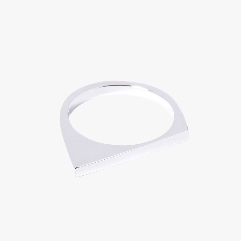 FLAT SLASH RING -SILVER-