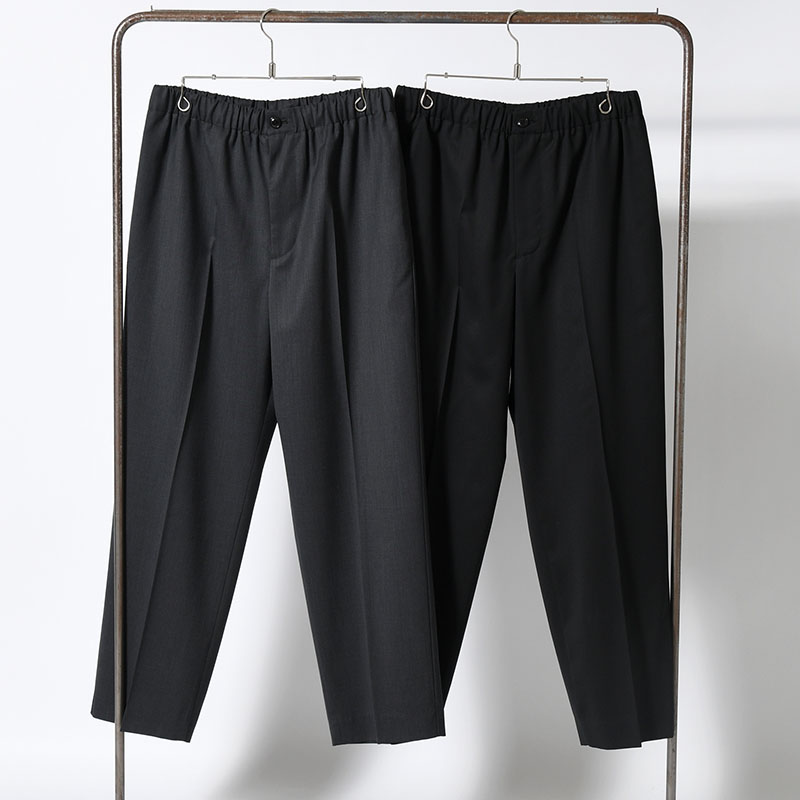 LIGHT WOOL EASY SLACKS -2.COLOR-
