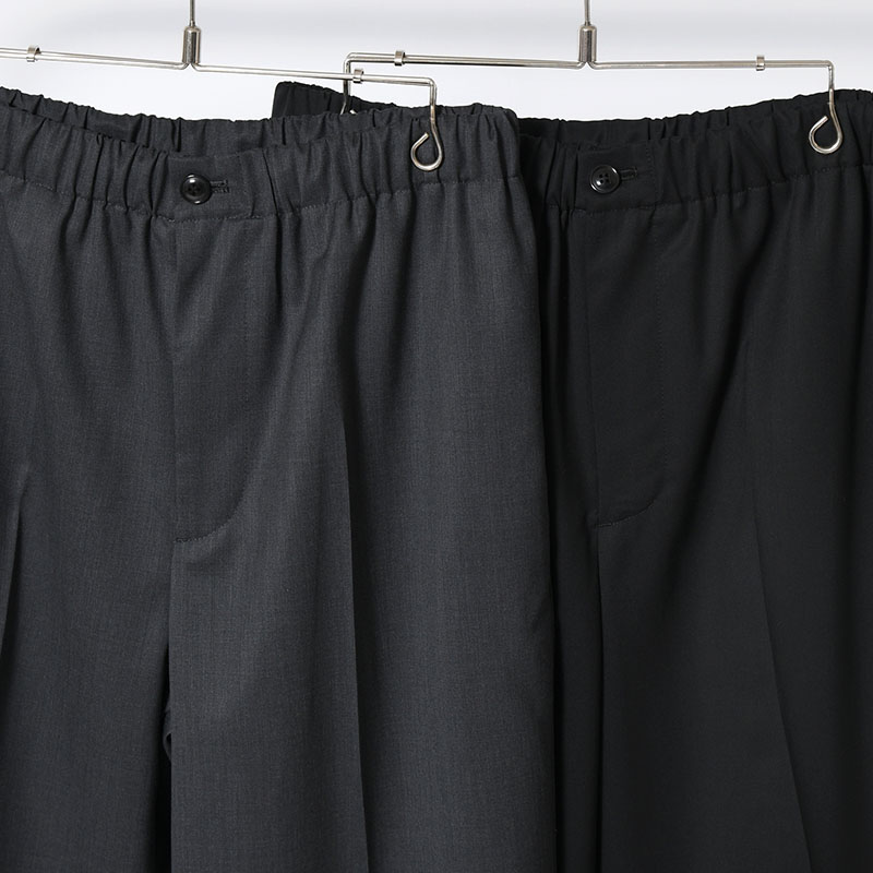 LIGHT WOOL EASY SLACKS -2.COLOR-