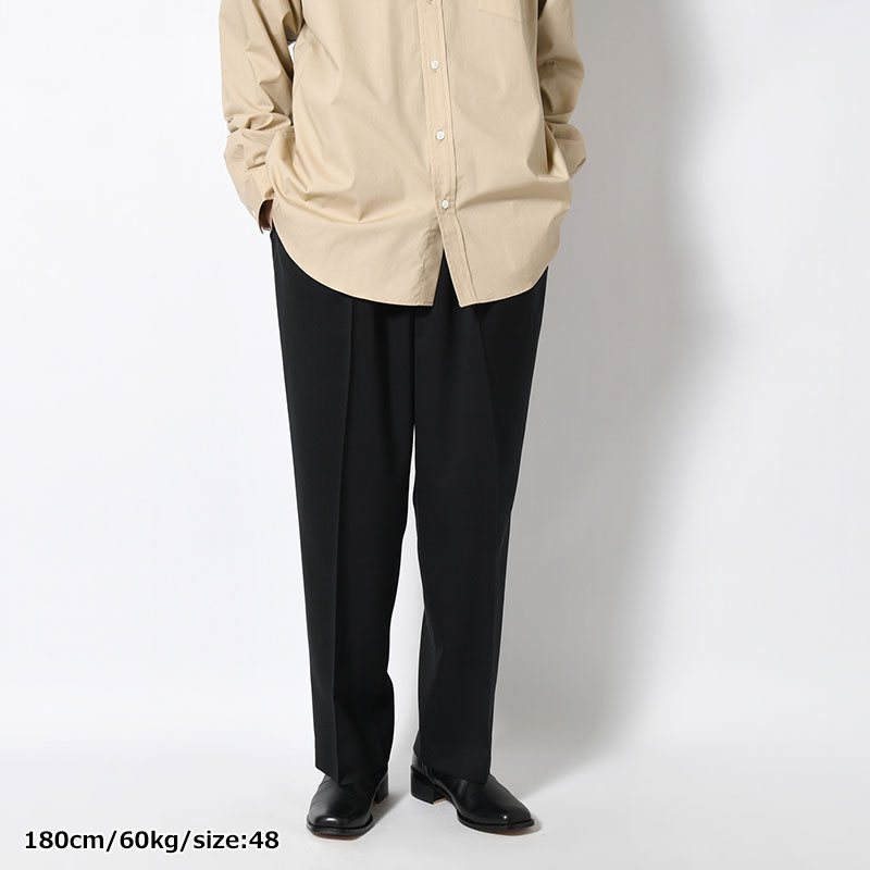 LIGHT WOOL EASY SLACKS -2.COLOR-