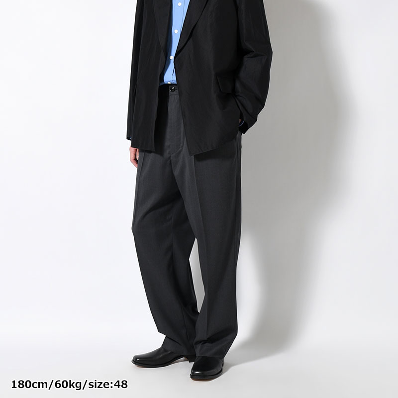 LIGHT WOOL EASY SLACKS -2.COLOR-