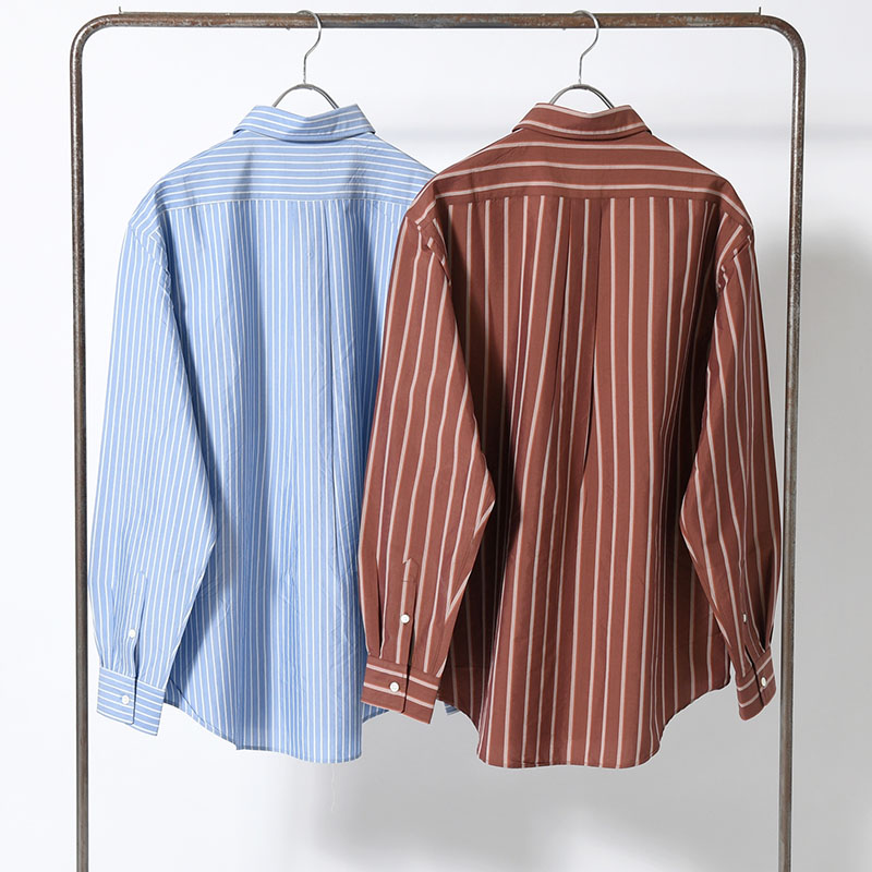 SILK COTTON STRIPE SHIRT -2.COLOR-