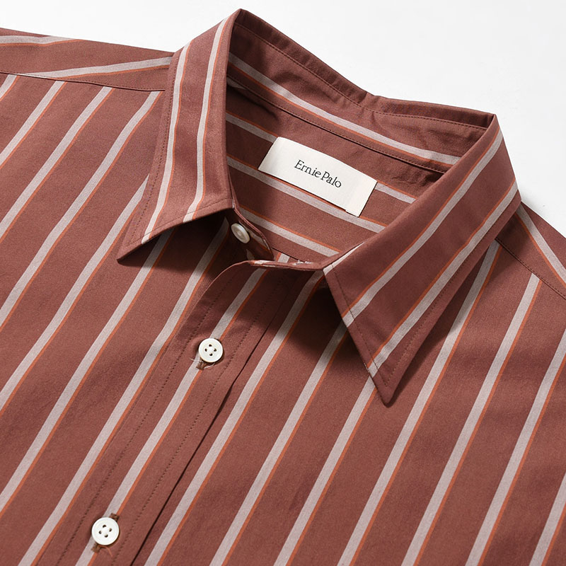 SILK COTTON STRIPE SHIRT -2.COLOR-